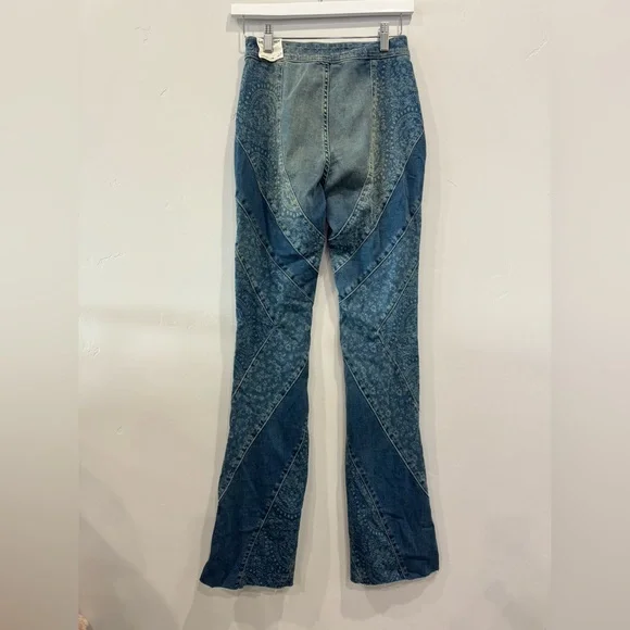 Free People We The Free Mermaid Mid-Rise Flare Jean in the Low Tide wash - Picture 5 of 8